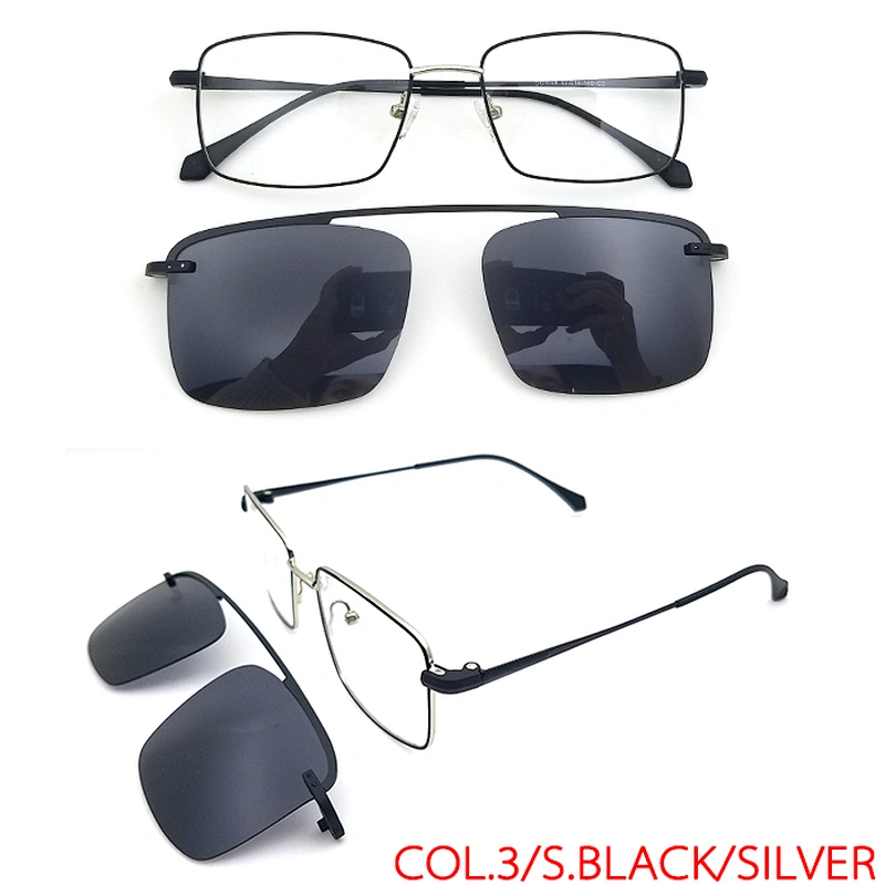 metal eyewear polarized Clip Eyeglasses Frame Clic Magnetic Glasses for driving