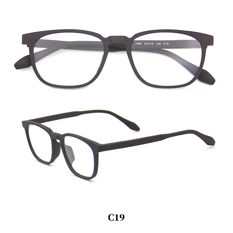 Factory made man woman classic wooden optical acetate glasses eyewear frame