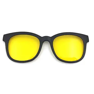 new design high quality eyewear optik frame clip on sunglasses ready stock