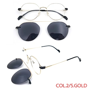 new arrived metal clip on frame glasses with tac lens DC3035