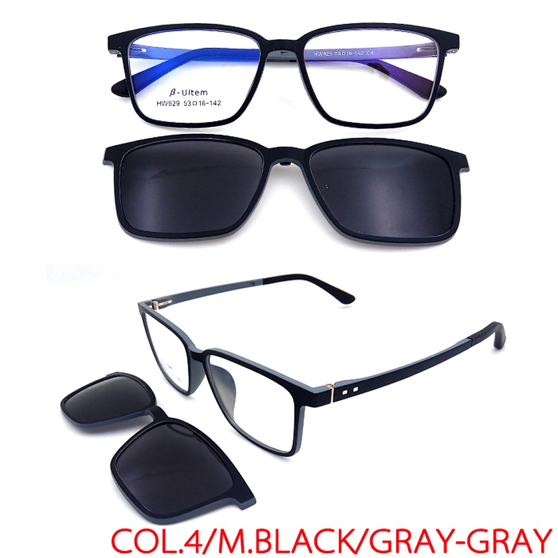 high quality glasses ultem metal clip on optical frame with custom logo