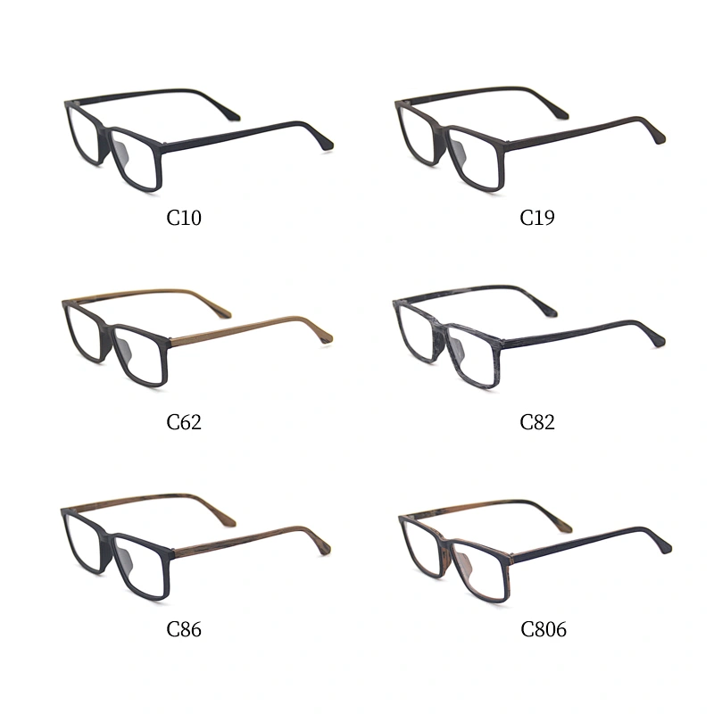 hot sale Colorful plastic optical fashion wooden design acetate eyeglasses