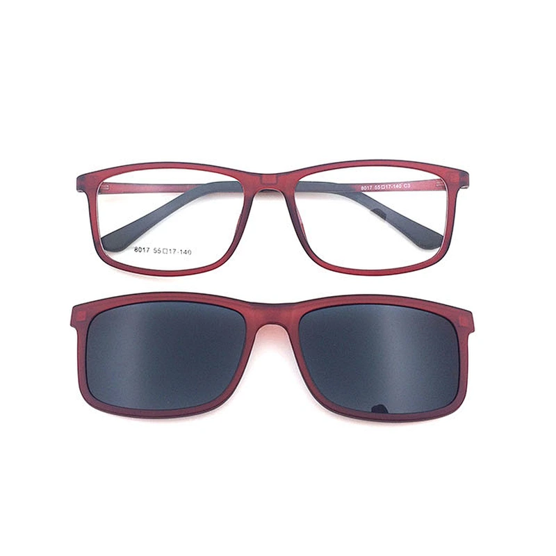 fashion colorful TAC polarized magnet ultem clip on sunglasses eyewear