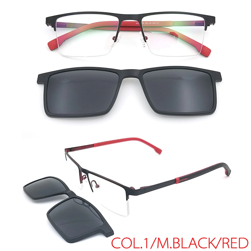 new fashion model customer logo metal clip on sunglasses ready stock