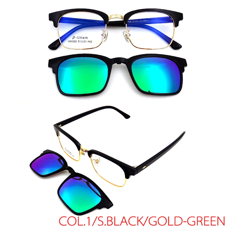 top quality good sale ultem clip on optical frame sunglasses with polarized
