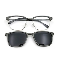 japan design clip on glasses with TAC lens magnetic eyewear frame 8028