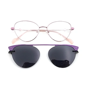 latest lady women design sultem magnet tac cover clip on glasses