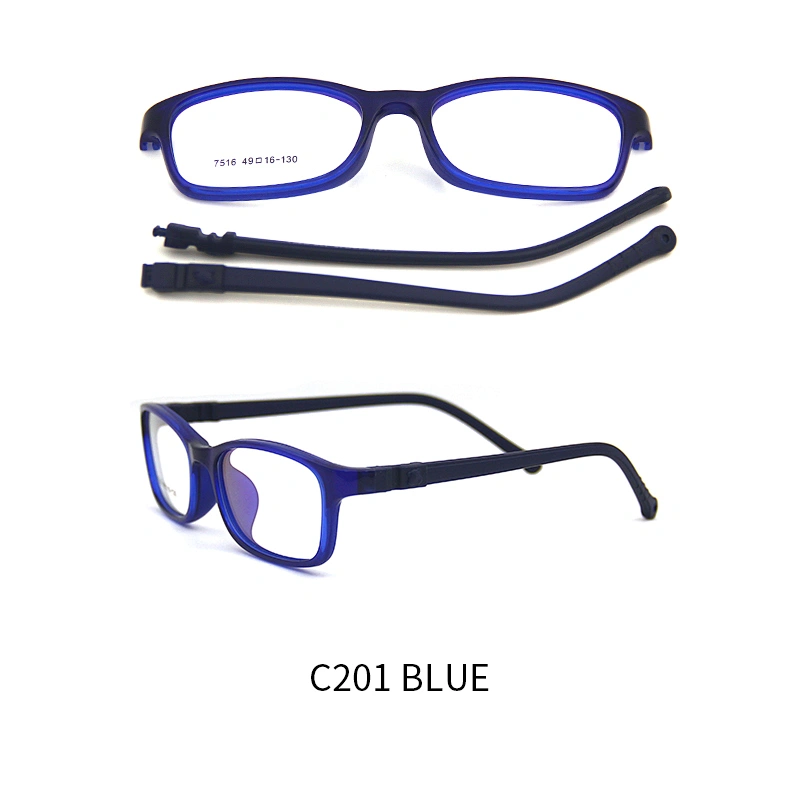 Kids silicone eyewear with removable temple frames