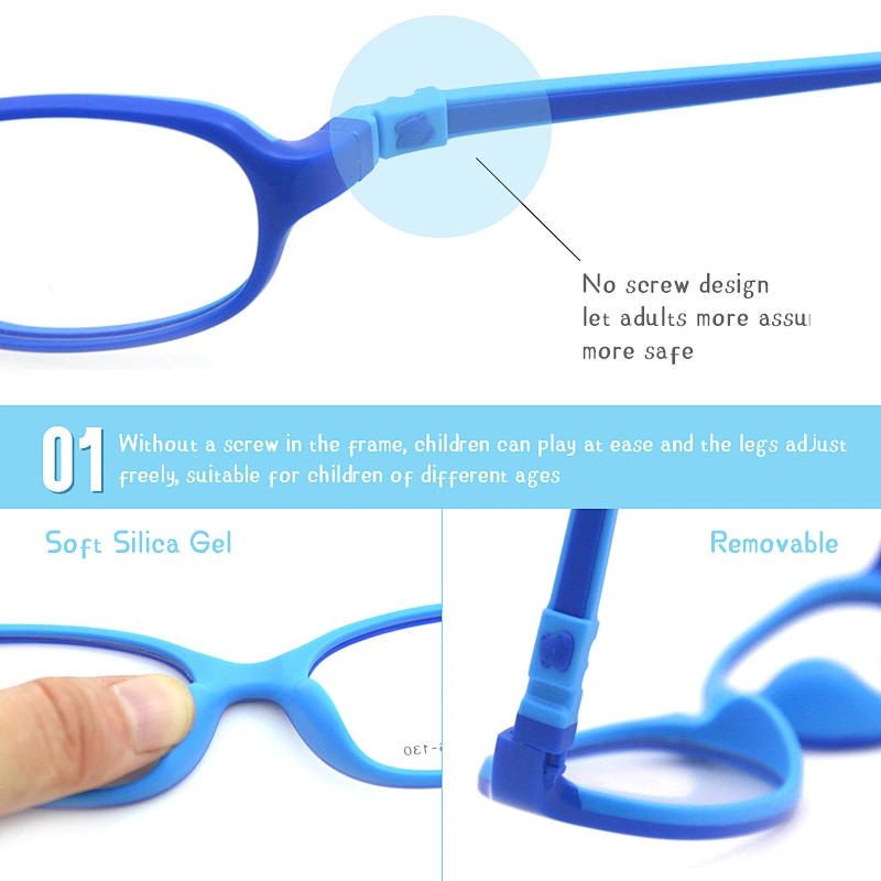 Boys Girls Children's safety Silica Ultra Light Glasses Frame wholesale