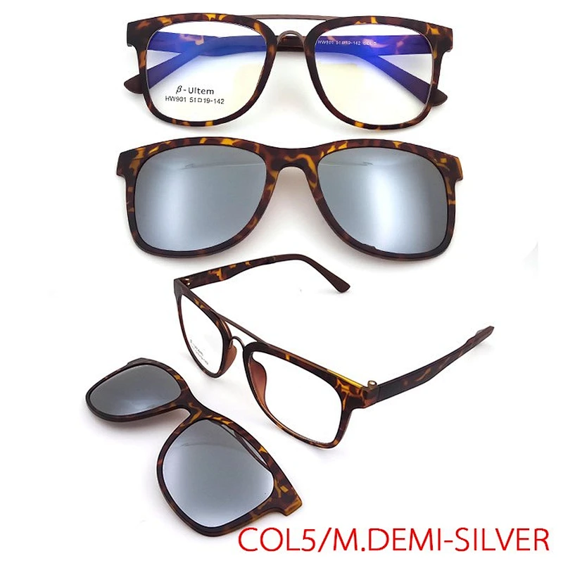 high quality new design ultem eyewear clip on optical glasses  with magnetic