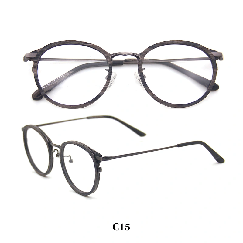 Korean Designed Acetate unisex retro round metal optical frame eye glasses