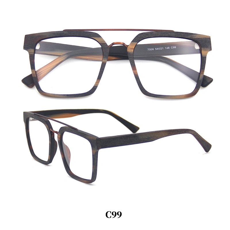 hand made wood frame acetate temples fashion wooden glasses