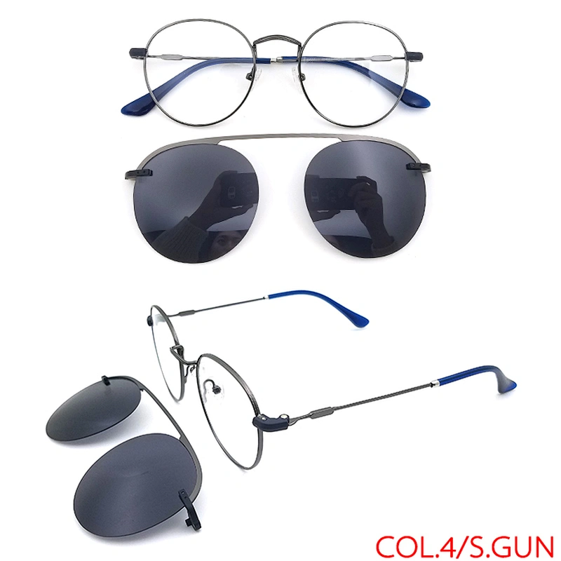 ready stock high quality spectacle frames eyewear clip on glasses with polarized