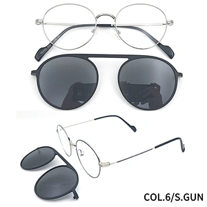high quality ready optical eyewear frame Polarized metal clip on eyeglasses