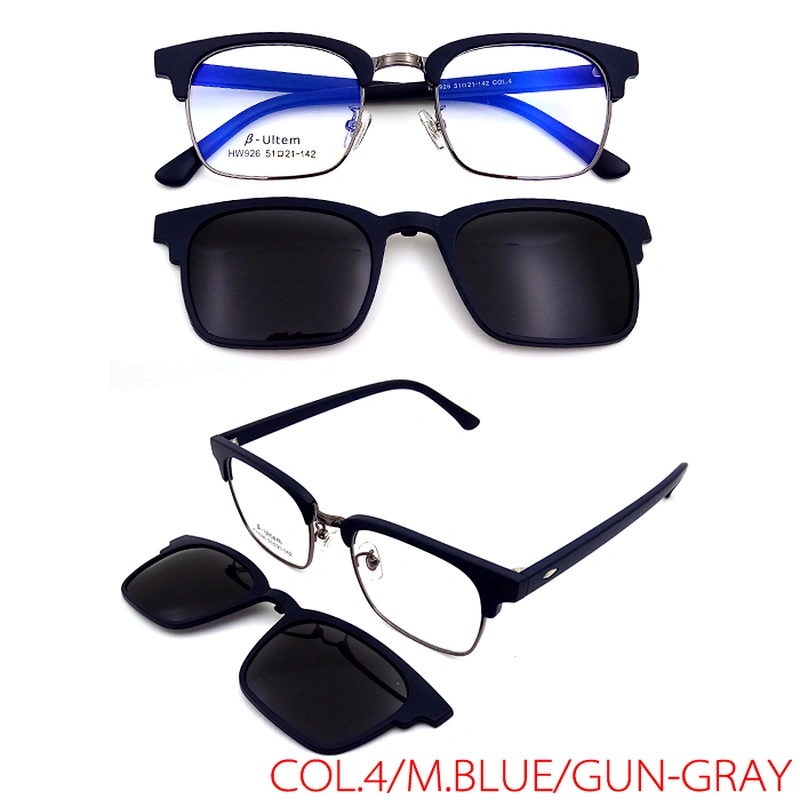 top quality good sale ultem clip on optical frame sunglasses with polarized
