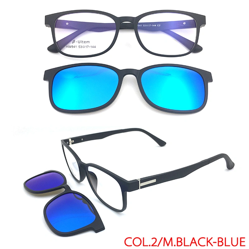 hot sale spring magnet cover optical frame with tac clip on sunglasses