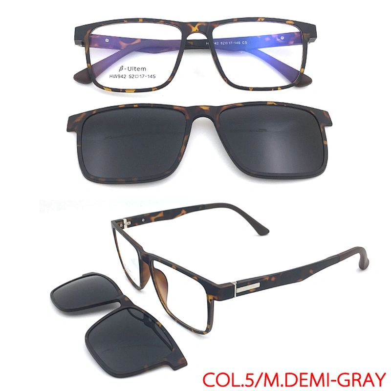 new design UTLEM clip on sunglasses magnet clip on optical frame