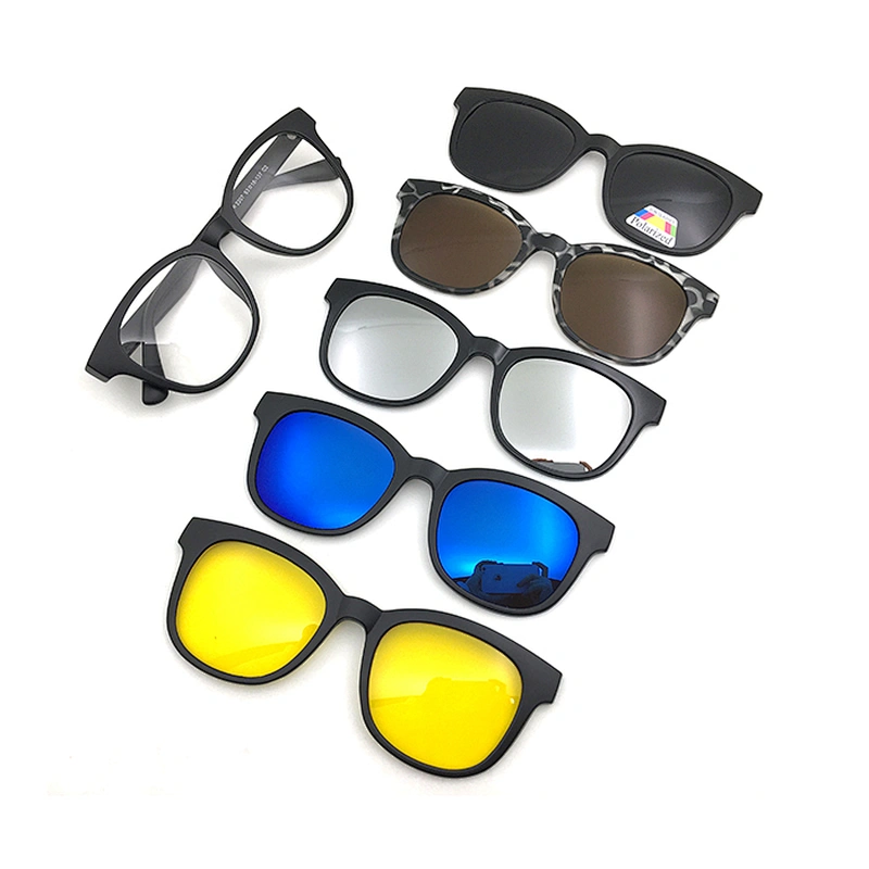 new design high quality eyewear optik frame clip on sunglasses ready stock