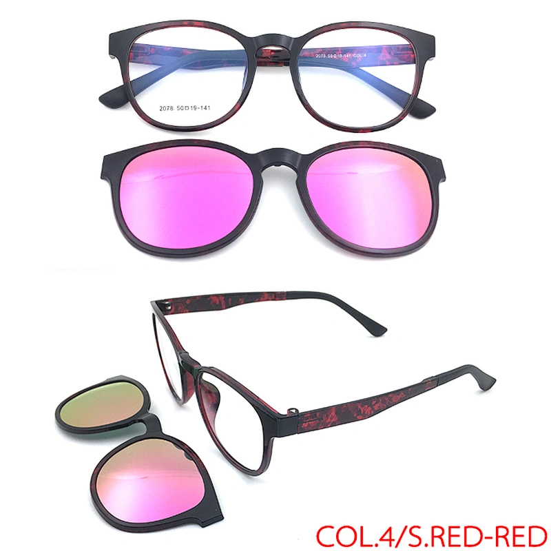 high quality ready clip on eyeglasses magnetic clip-on glasses frame