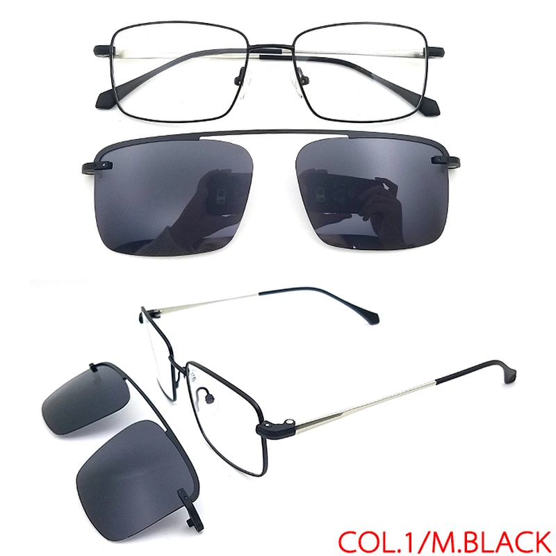 metal eyewear polarized Clip Eyeglasses Frame Clic Magnetic Glasses for driving