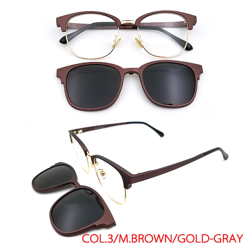 new arrived metal with ULTEM mix clip on glasses with TAC lens optical frame