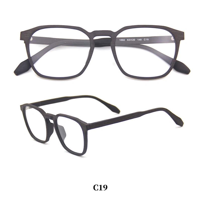 fashion design China Wholesale Wood Grain Acetate Eyeglasses stock