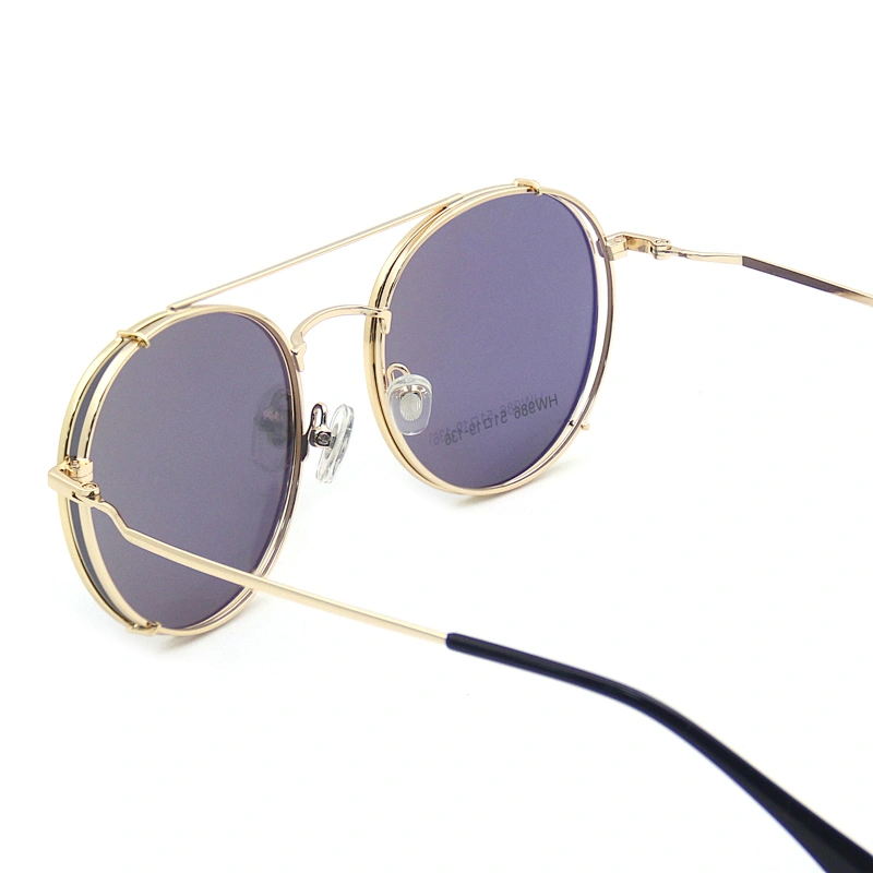 New Metal Small Frame Street Snapshot Men women's clip on sunglasses