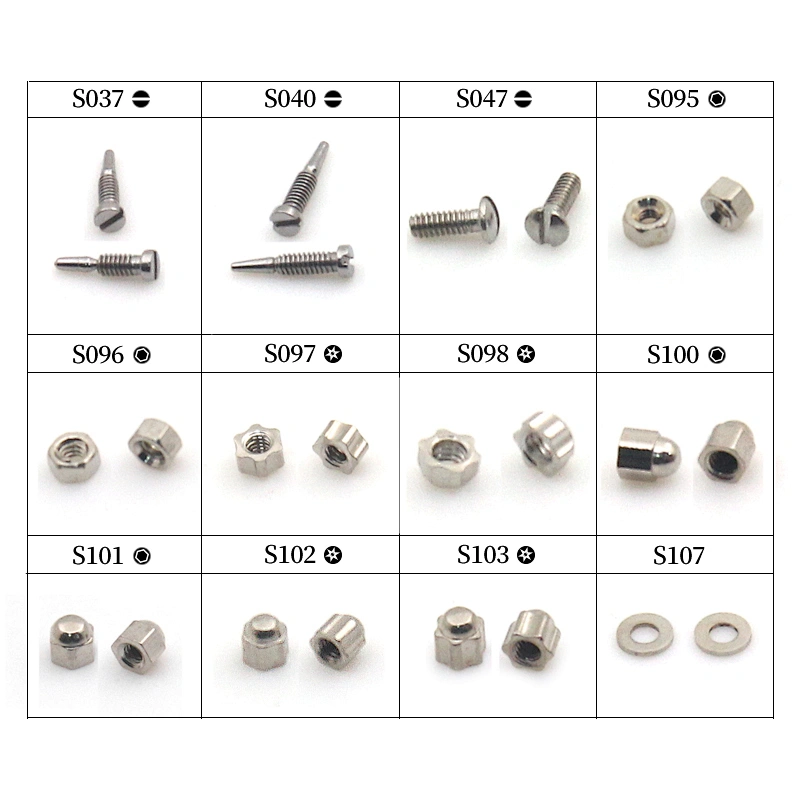 Stainless steel micro glasses watch spectacles mobile phone fixing screws nuts screwdriver repair kits tool