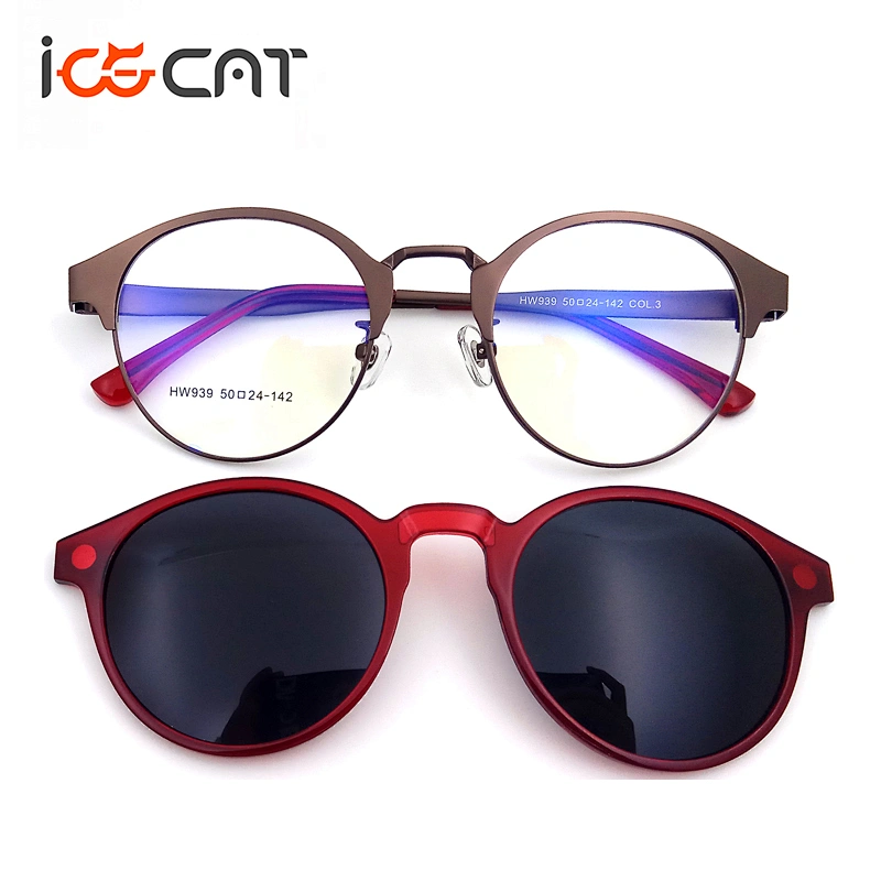 quality night vision men women design clip on sunglasses with polarized