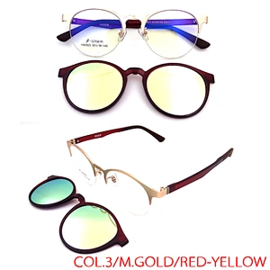 driver night vision polarized metal frame clip on sunglasses