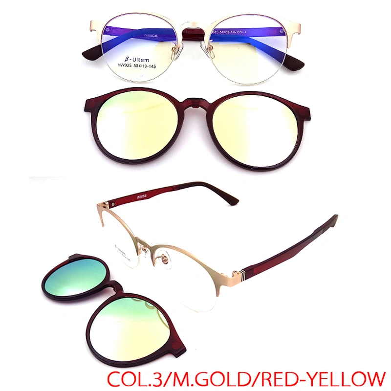 driver night vision polarized metal frame clip on sunglasses