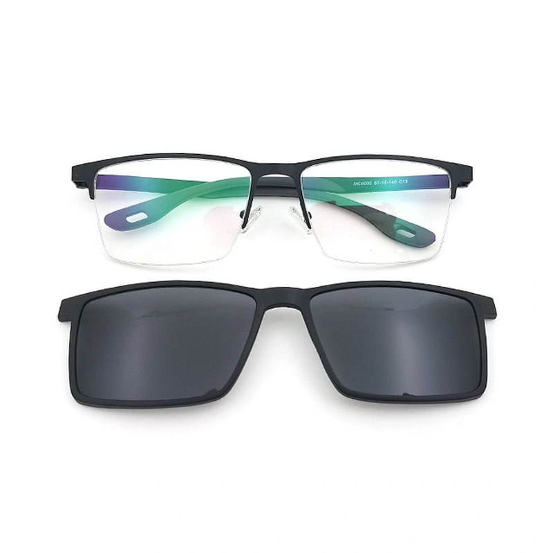 high quality custom logo eyewear stainless metal clip on glasses wholesale