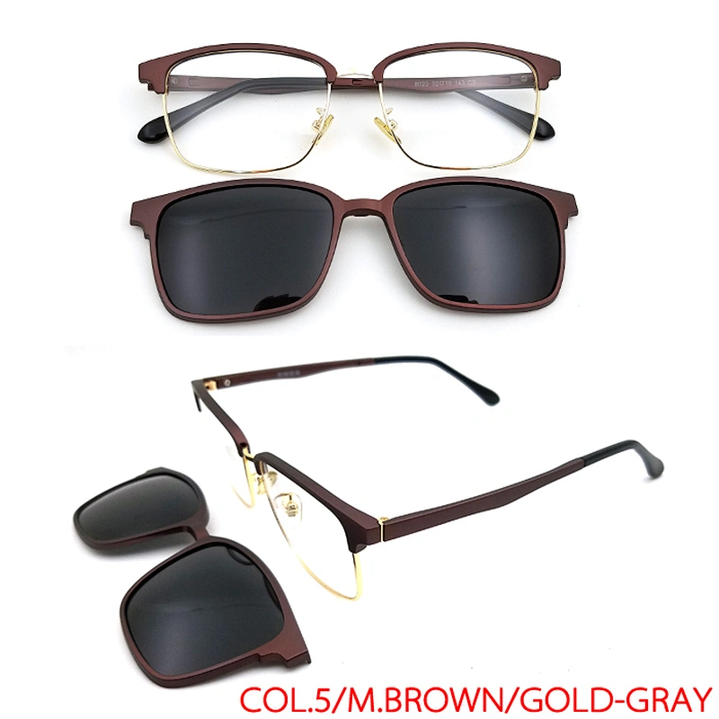 new metal optical frame model ultem clip on glasses with mix color lens