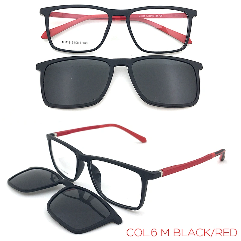 high quality tr90 clip on sunglasses magnet optical frame with polarized