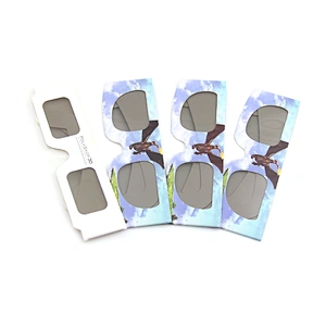 New design hot sale cheap customized color logo 3D paper glasses