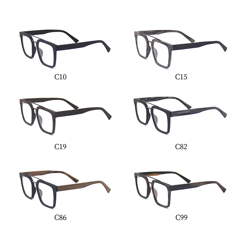 China wholesale wood Acetate optical reading glasses eyewear frame