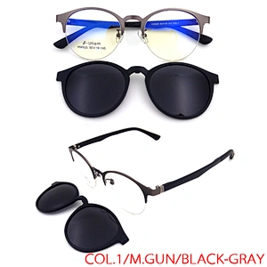 driver night vision polarized metal frame clip on sunglasses