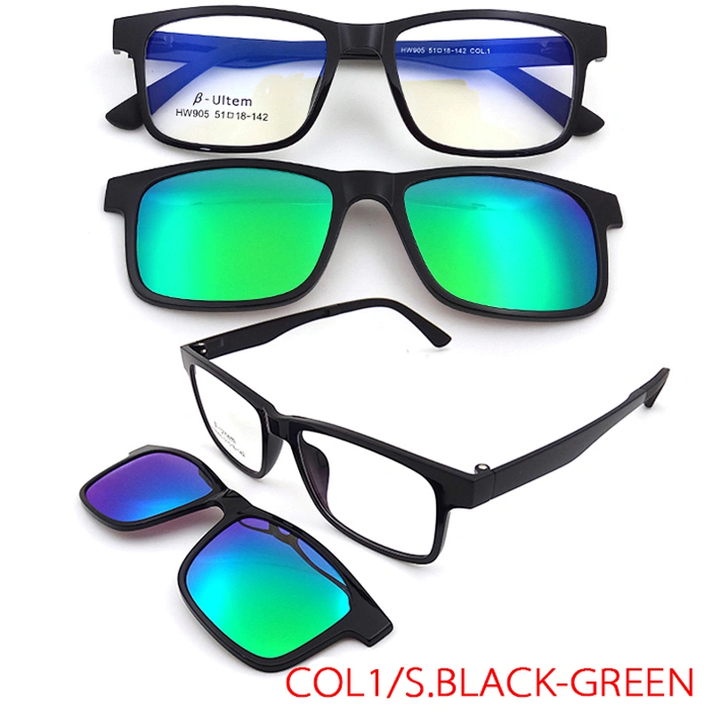 2019 new italy good design clip-on glasses set clip on eyewear for amazon