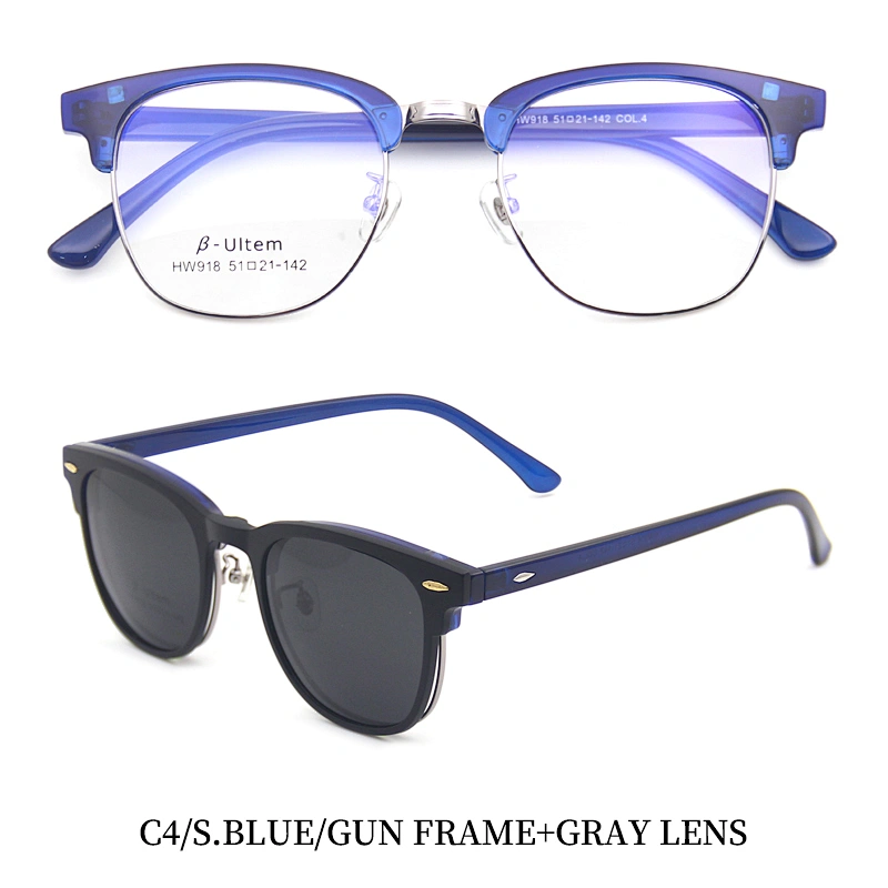 ready high quality ultem metal sunglasses frame clip on eyewear polarized