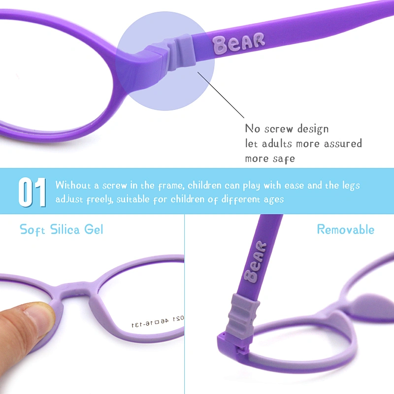 hot selling fashion design myopic eyewear frame Silica gel children's glasses