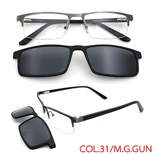 high quality new design big size optical frame Clip on Sunglasses ready