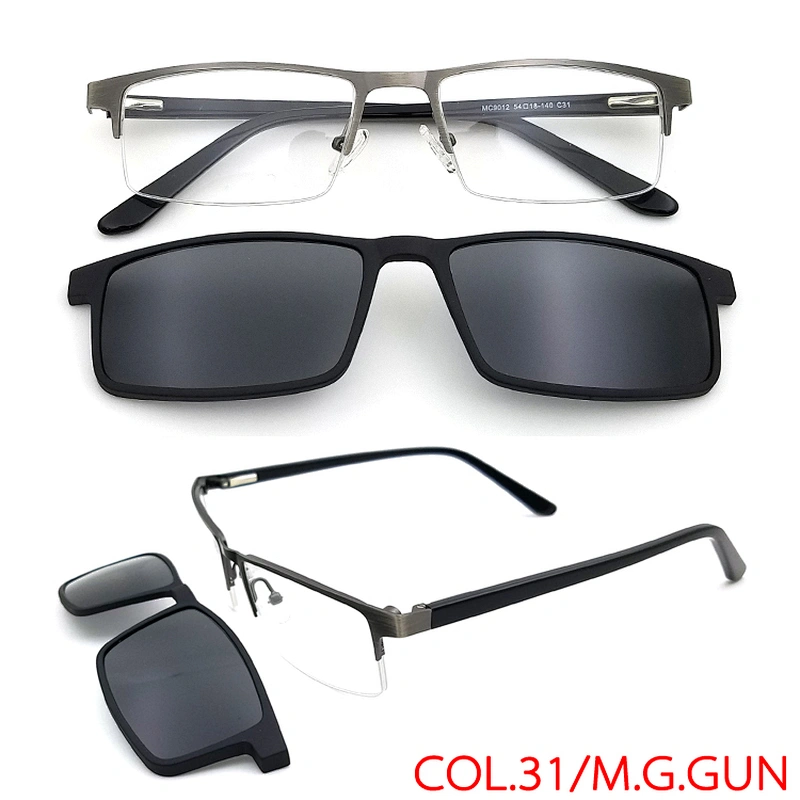 high quality new design big size optical frame Clip on Sunglasses ready