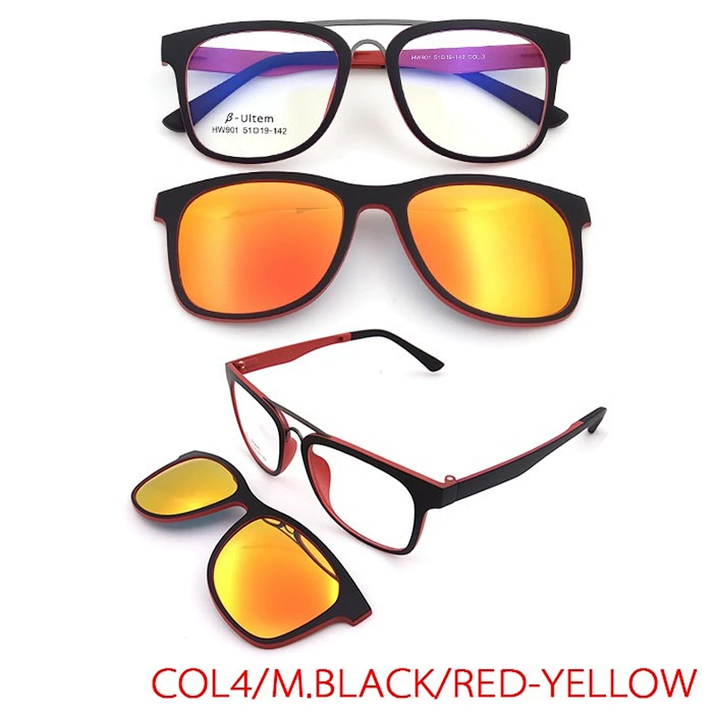 high quality new design ultem eyewear clip on optical glasses  with magnetic