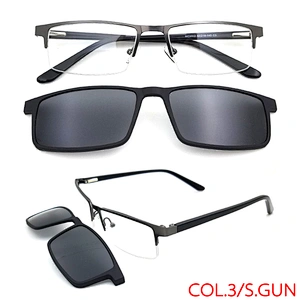 high quality new design big size optical frame Clip on Sunglasses ready