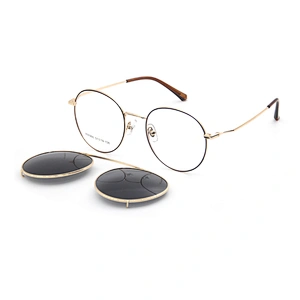 New Metal Small Frame Street Snapshot Men women's clip on sunglasses
