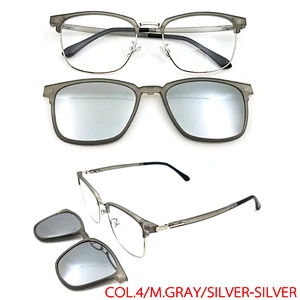 japan design clip on glasses with TAC lens magnetic eyewear frame 8028