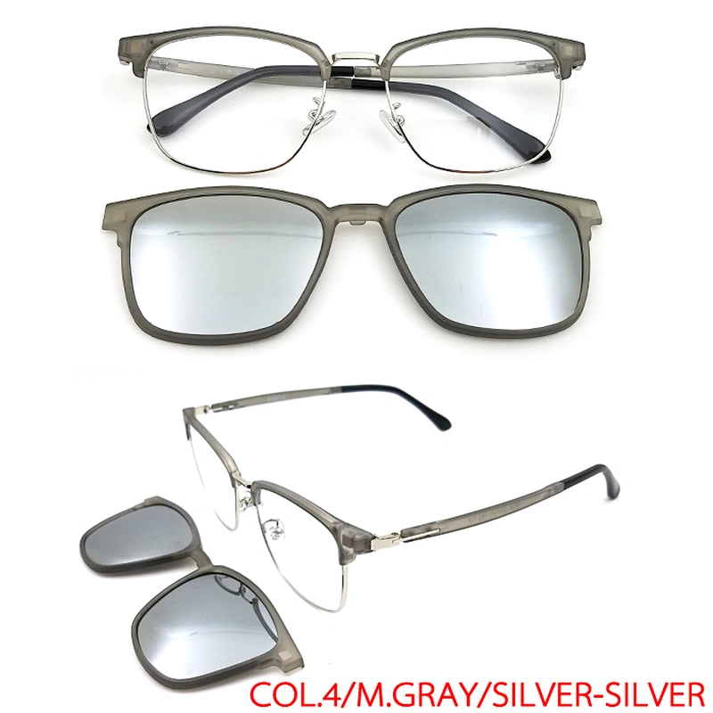 japan design clip on glasses with TAC lens magnetic eyewear frame 8028