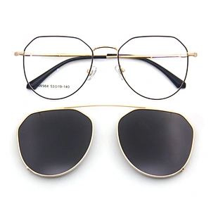 2019 new model ready stock customer logo hot sale stainless steel clip on glasses