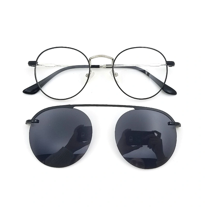 ready stock high quality spectacle frames eyewear clip on glasses with polarized