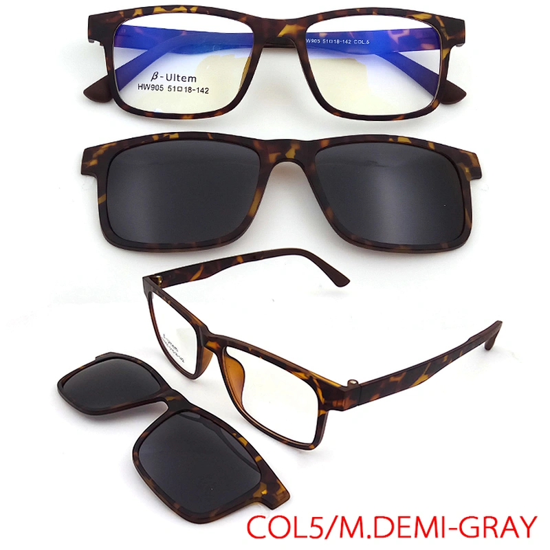 ultem optical eyeglasses frame csutomer logo wholesale clip on sunglasses